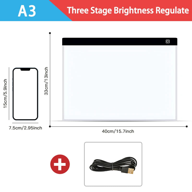 A3/A4/A5 3-Level Dimming Led Drawing Copy Pad Board Children'S Toy Painting Educational Kids Grow Creative Gifts for Children