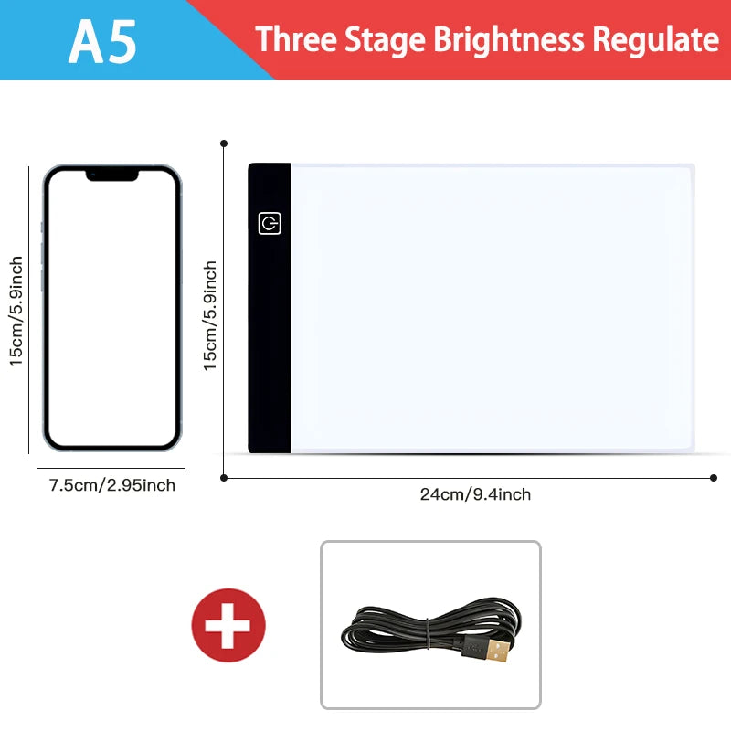 A3/A4/A5 3-Level Dimming Led Drawing Copy Pad Board Children'S Toy Painting Educational Kids Grow Creative Gifts for Children